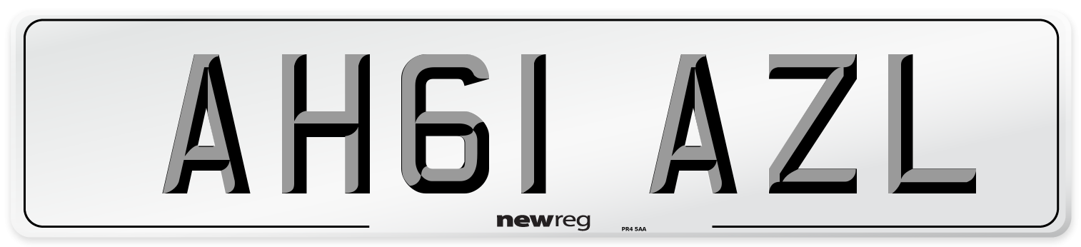 AH61 AZL Number Plate from New Reg